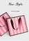 リターン ギフトのためのPantoneピンクの縞で飾られたCMYKの化粧品の紙袋